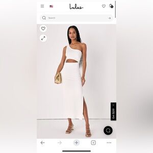 LULUS WHITE CUT OUT DRESS
